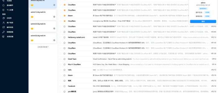 cloudmail-demo2 Cloud Mail : 基于cloudflare的免费开源邮箱服务