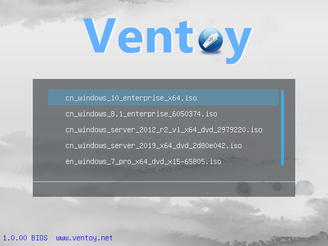 Ventoy :  开源多系统启动U盘引导软件